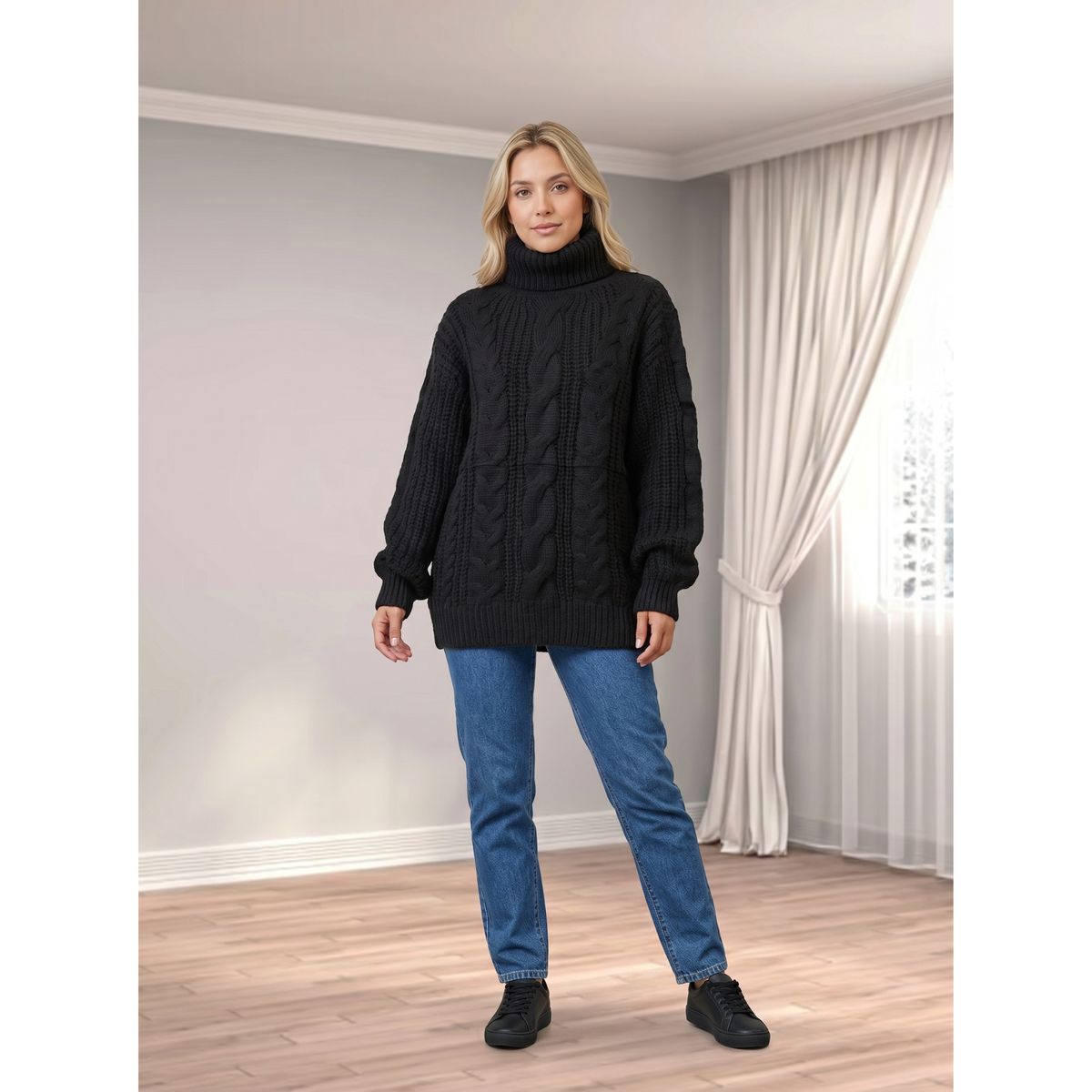 LIKE SHOP - Sweater Lana Mujer Tejido Otoño Invierno Grueso Diseños Colores 6880