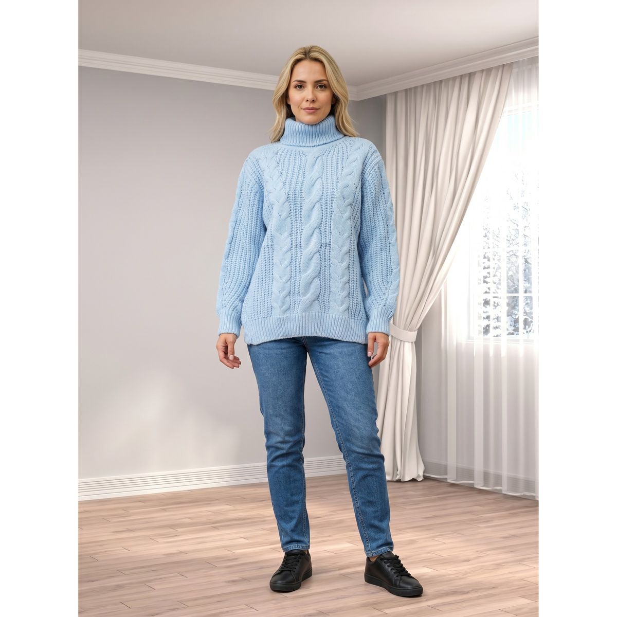 LIKE SHOP - Sweater Lana Mujer Tejido Otoño Invierno Grueso Diseños Colores 6880