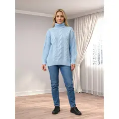 LIKE SHOP - Sweater Lana Mujer Tejido Otoño Invierno Grueso Diseños Colores 6880