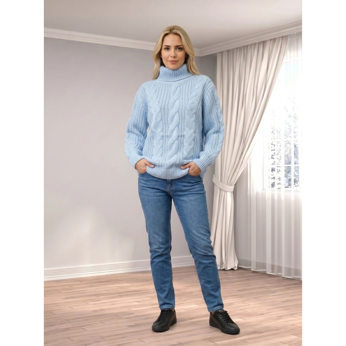 LIKE SHOP - Sweater Lana Mujer Tejido Otoño Invierno Grueso Diseños Colores 6880