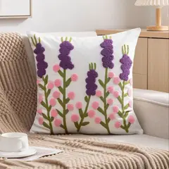 CHINA - Pack De 2 Cojines + 2 Fundas Bordadas Con Cierre Oculto Medida 45x45cm