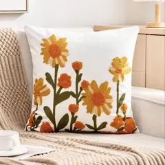 CHINA - Pack De 2 Cojines + 2 Fundas Bordadas Con Cierre Oculto Medida 45x45cm