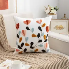CHINA - Pack De 2 Cojines + 2 Fundas Bordadas Con Cierre Oculto Medida 45x45cm