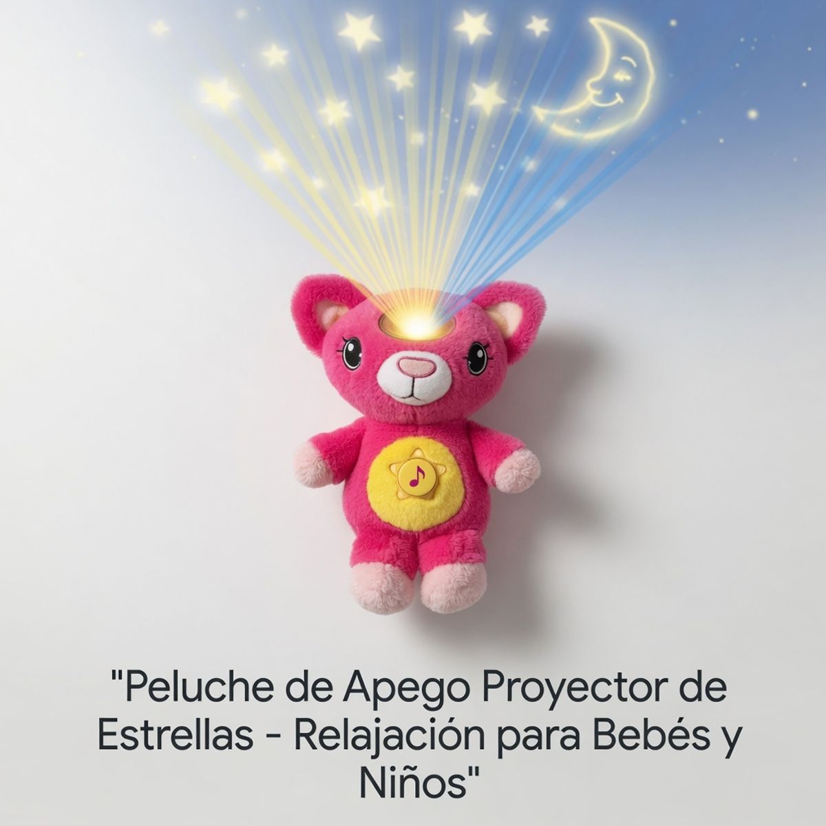 MOVI - Peluche de Apego con Música y Proyección de Estrellas Juguete Calmante para Bebés y Niños
