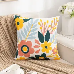 CHINA - Pack De 2 Cojines + 2 Fundas Bordadas Con Cierre Oculto Medida 45x45cm