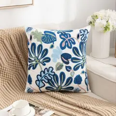 CHINA - Pack De 2 Cojines + 2 Fundas Bordadas Con Cierre Oculto Medida 45x45cm