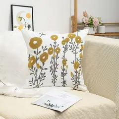 CHINA - Pack De 2 Cojines + 2 Fundas Bordadas Con Cierre Oculto Medida 45x45cm