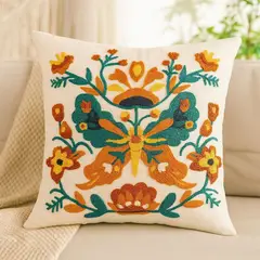 CHINA - Pack De 2 Cojines + 2 Fundas Bordadas Con Cierre Oculto Medida 45x45cm