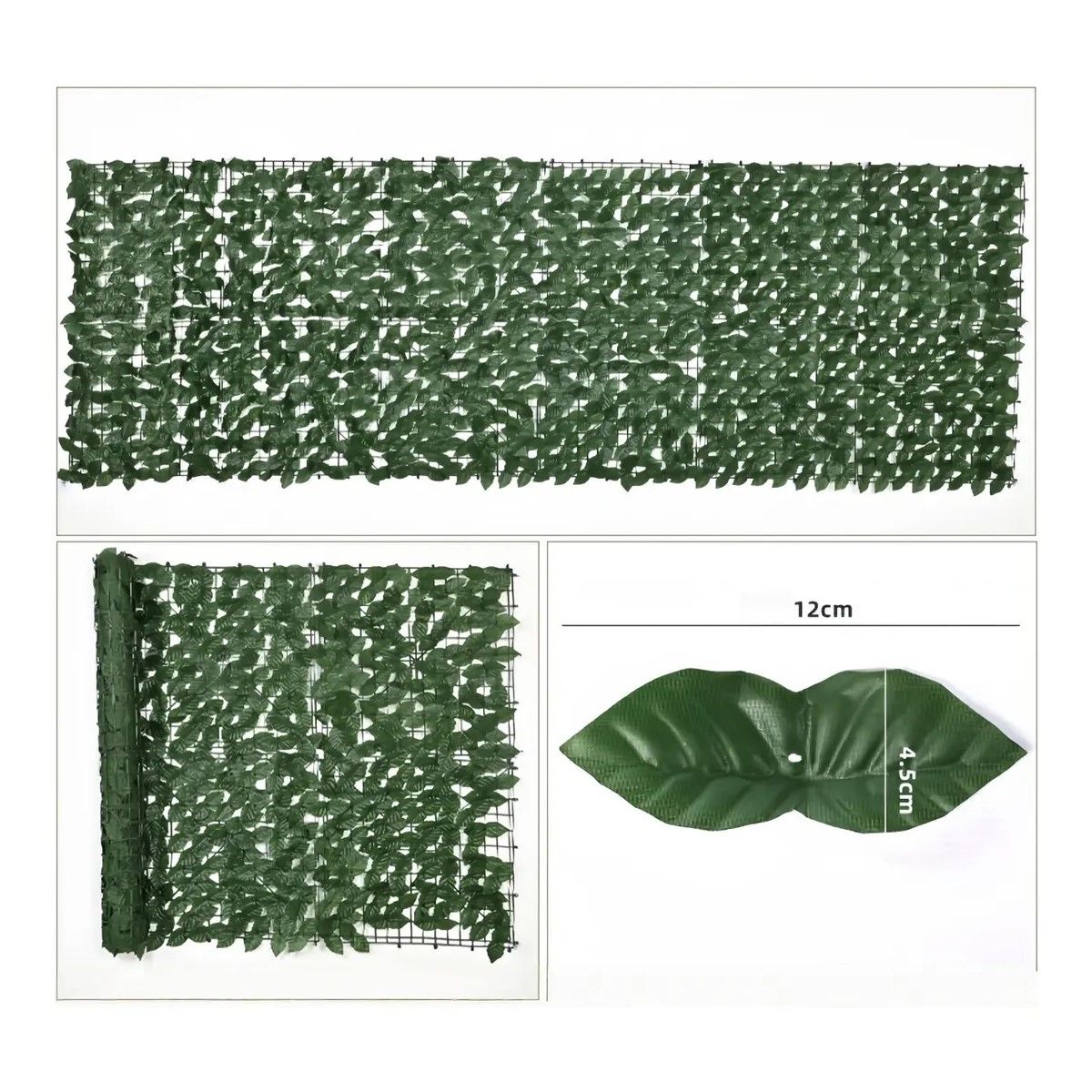 GENERICO - Set 2 Malla De Hojas De Pothos Artificiales Decorativa 3x1m Verde Oscuro BELUG