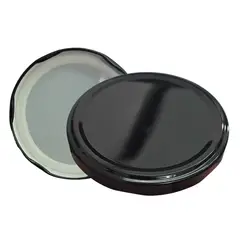 GENERICO - Pack 50 Unidades Tapa De 82mm Para Frasco Conservero - Negro
