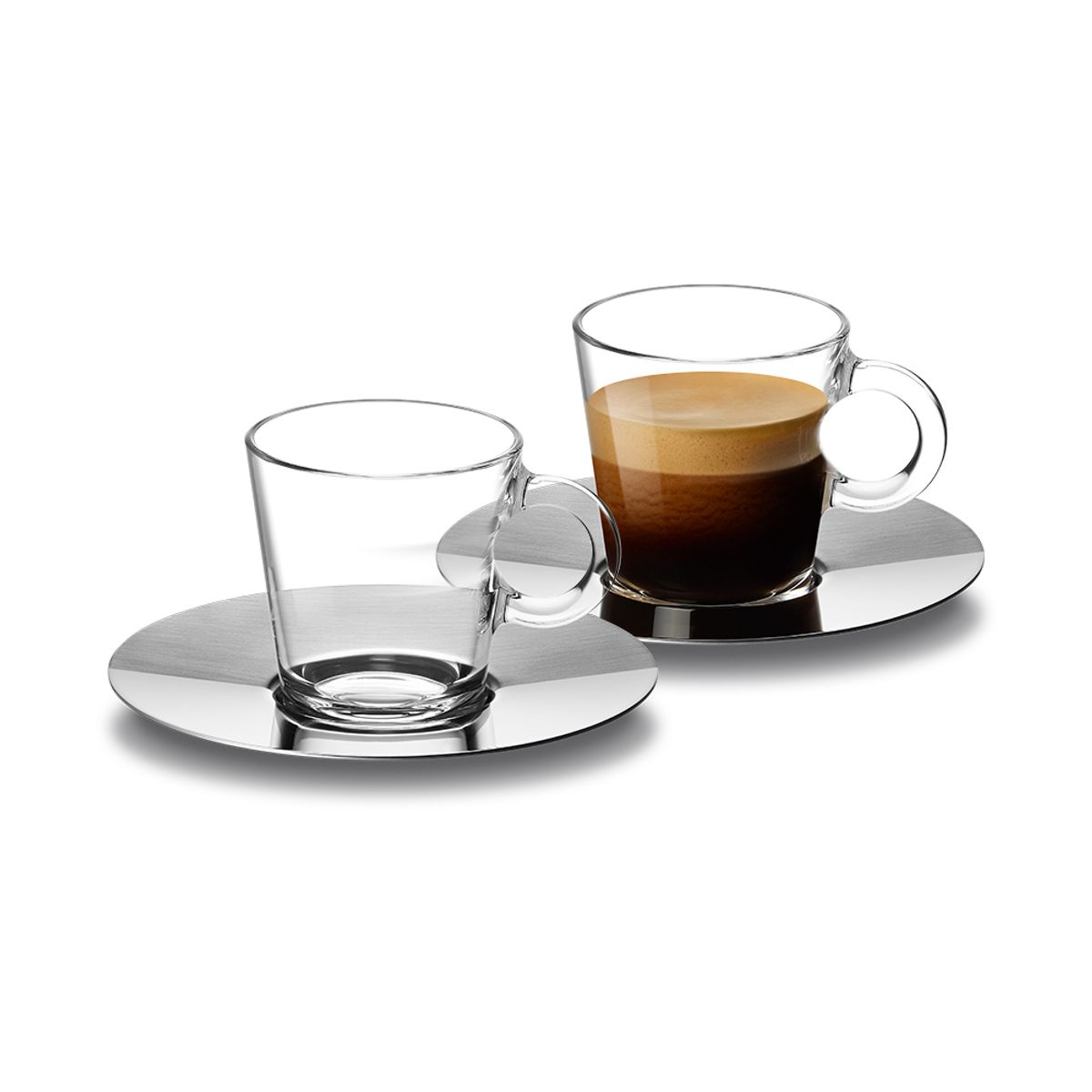 NESPRESSO - Tazas Espresso Vidrio Plateado Nespresso View 2 Tazas y Platos