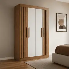 EXIT - Clóset Verona 4 Puertas Ripado Correderas Metalicas 200x120x47
