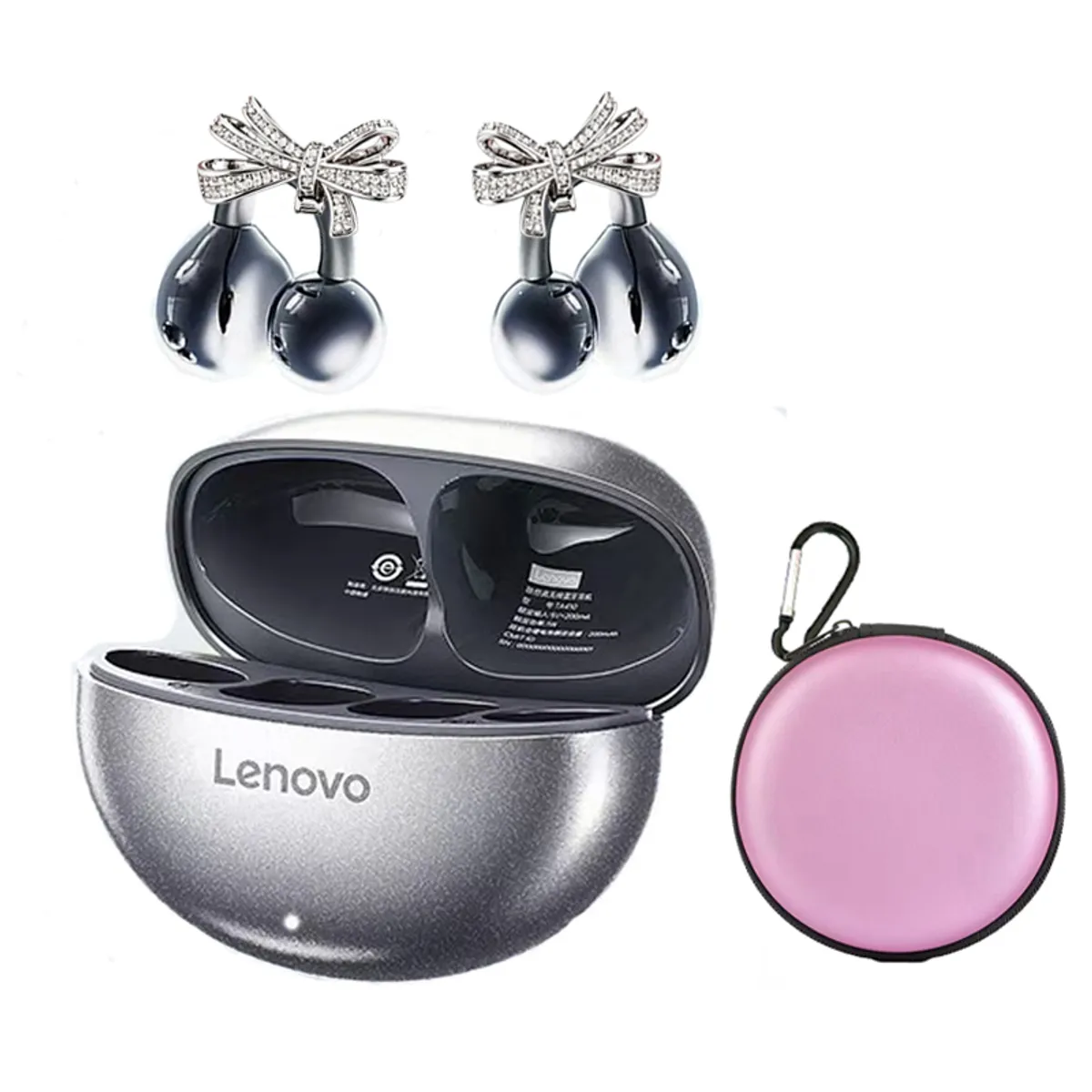 LENOVO - Audífonos Lenovo Clip TA140 TWS  Bluetooth 54 Y Auriculares y Orejeras y estuche