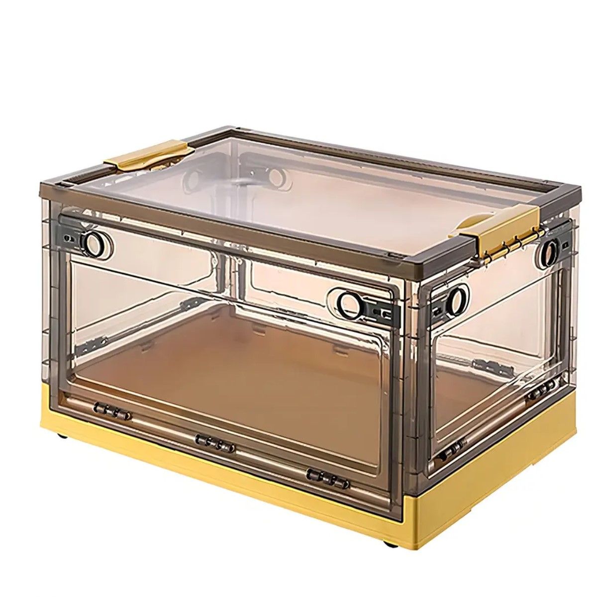 GENERICO - Caja Organizadora Plegable Multiuso Colores Coche Auto Libro Color Amarillo Con Negro Liso BELUG