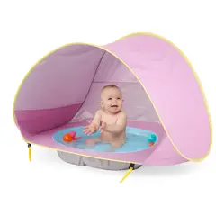 GENERICO - Tienda de Playa Inflable para Bebés - Protección UV Rosa