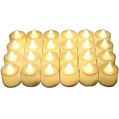 GENERICO - Pack 24 velas LED efecto llama 2
