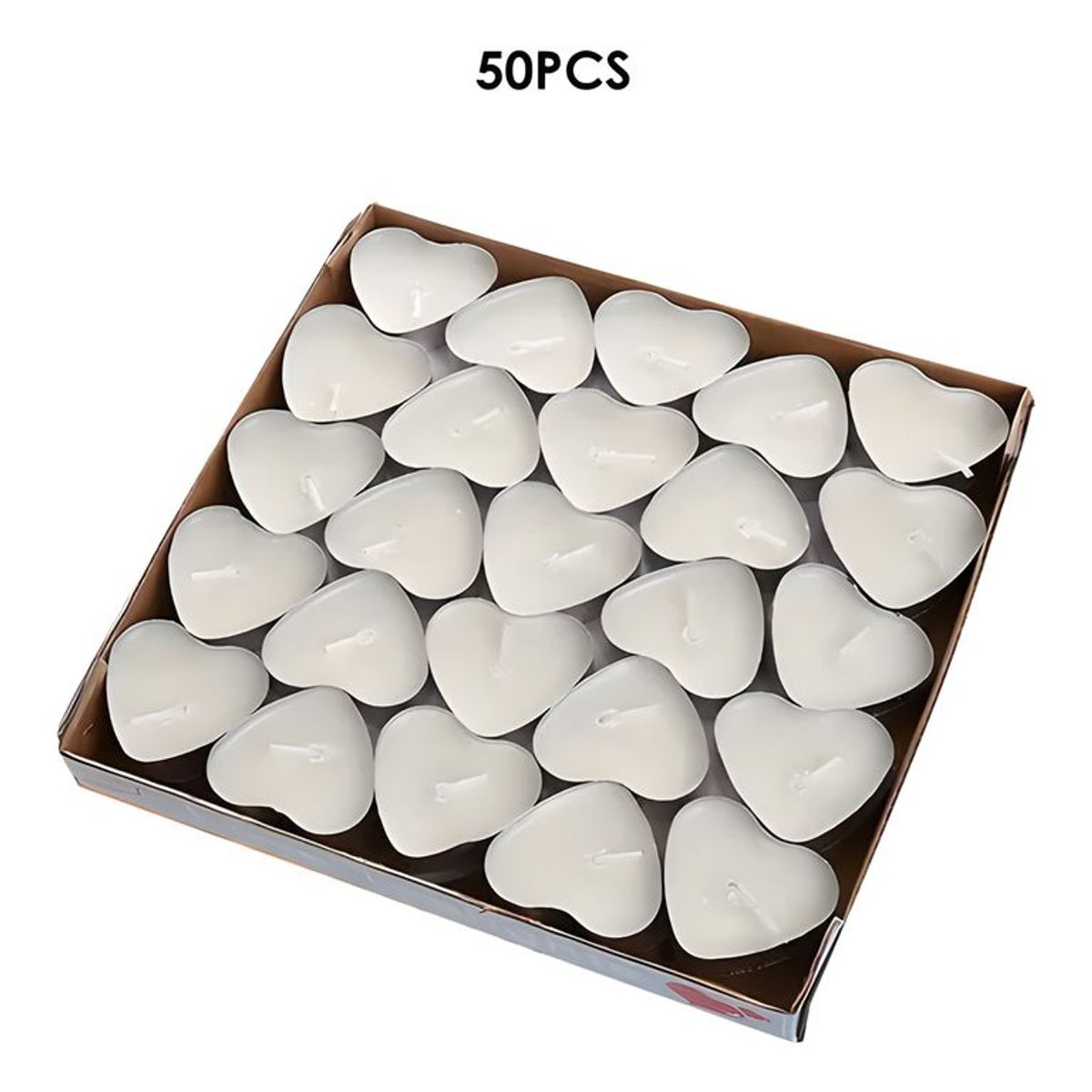 GENERICO - Velas flotantes pack 50 unidades blanco 2