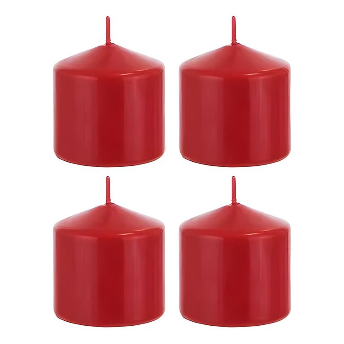 GENERICO - Pack 4 velas decorativas navidad rojo