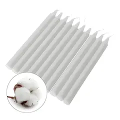 GENERICO - Pack 10 velas aromáticas blancas