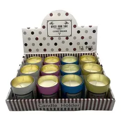 GENERICO - Pack 12 velas aromáticas aceite esencial
