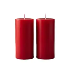 GENERICO - Pack velas rojas aromáticas 10x5 cm