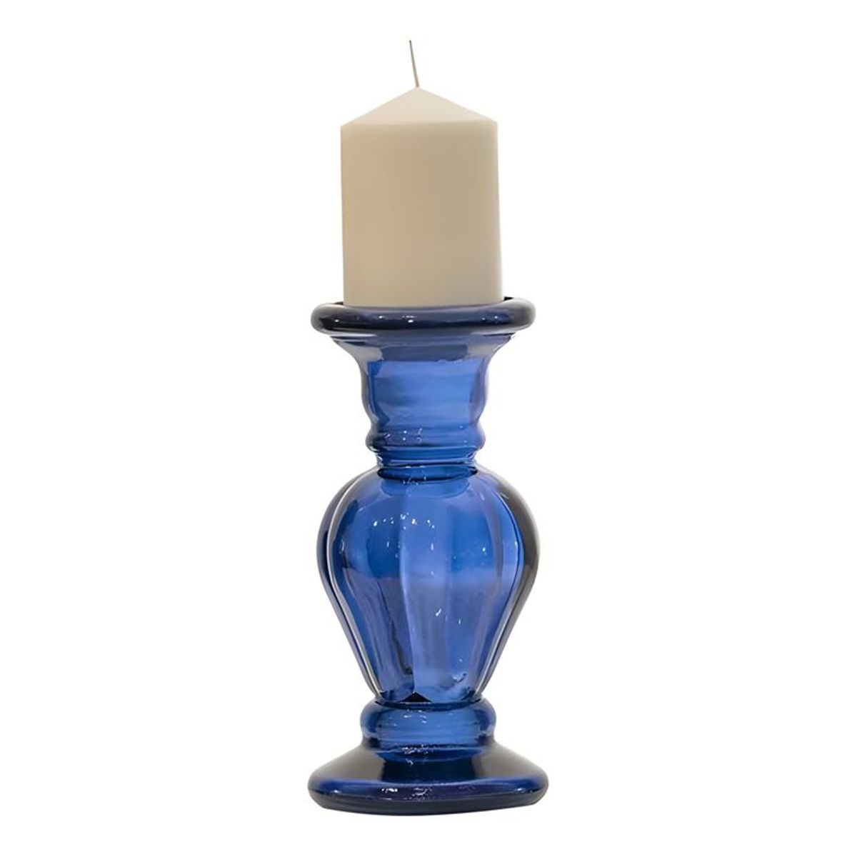 GENERICO - Candelabro 20 cm azul