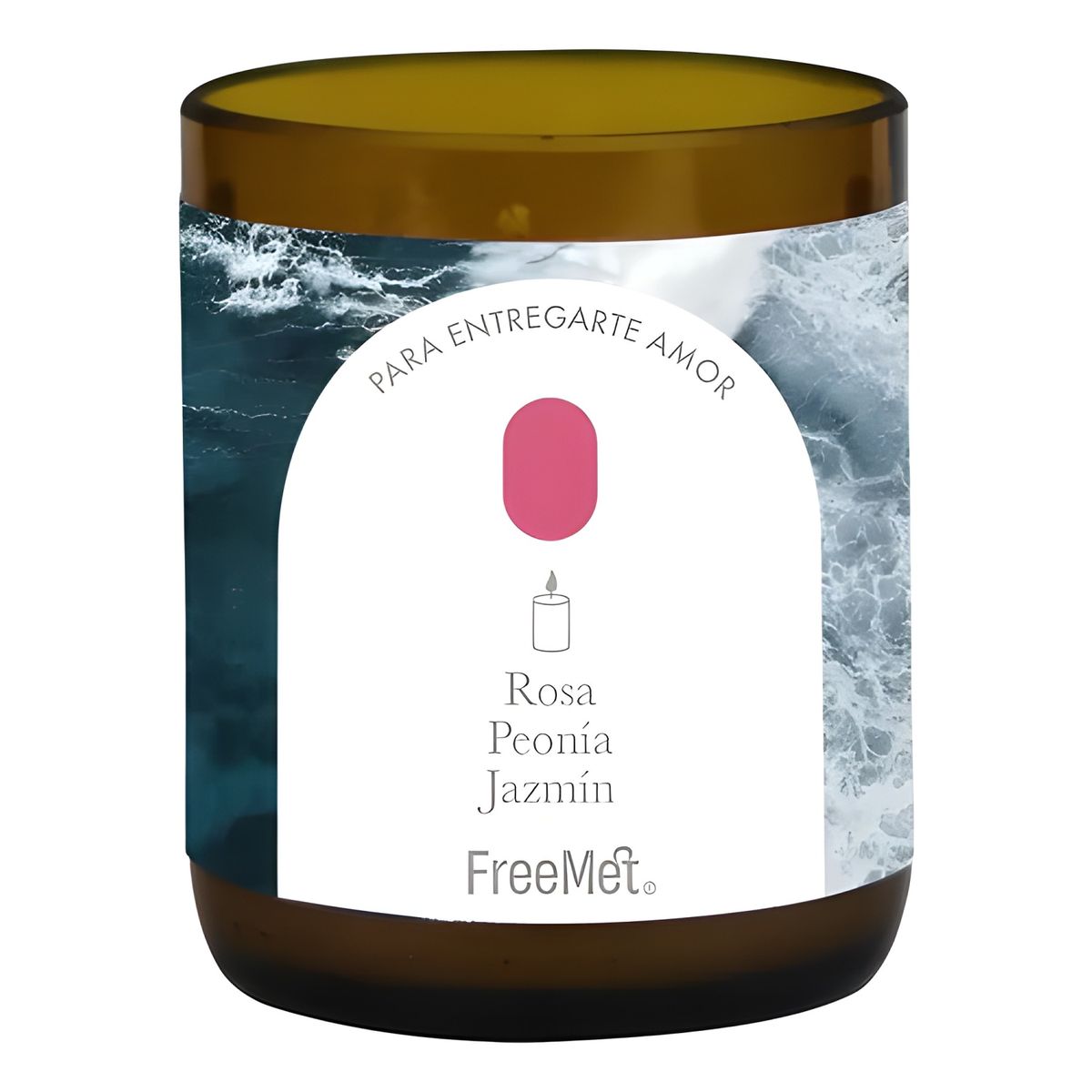 GENERICO - Vela aromática soya jazmín rosa ámbar 5