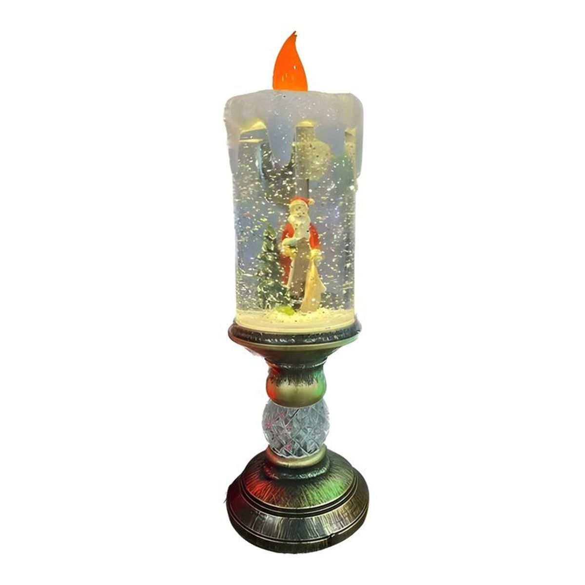 GENERICO - Vela LED Santa Claus decorativa dorado
