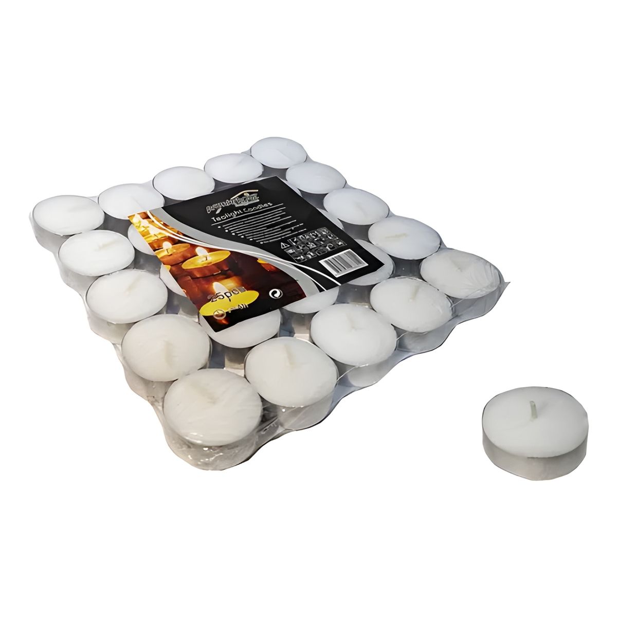 GENERICO - Vela flotante tealight pack 25 unidades blanco