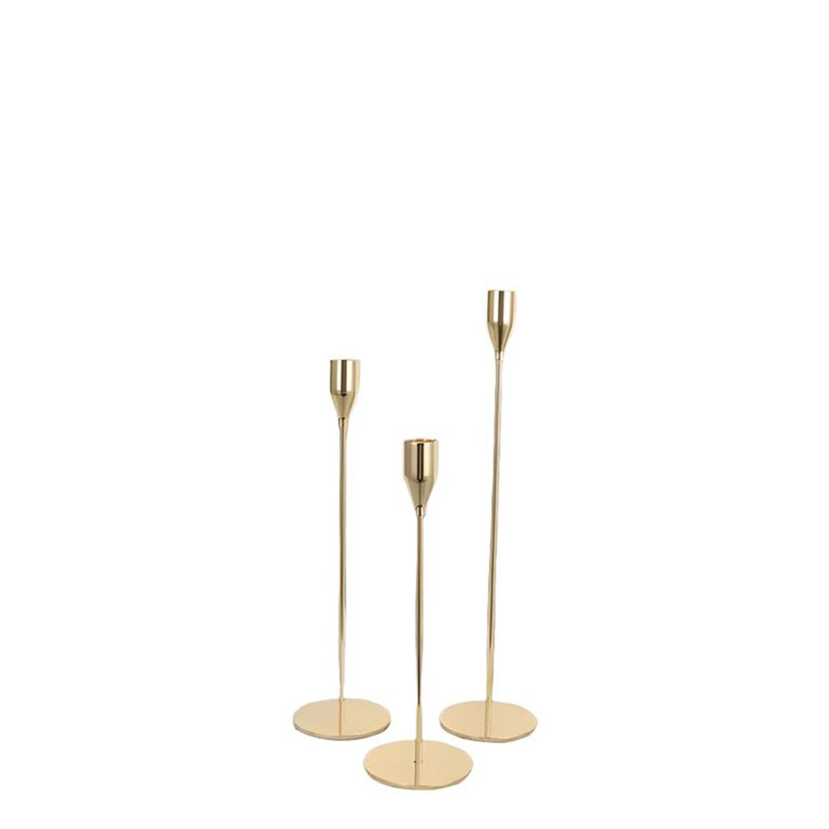 GENERICO - Candelabro 3 piezas centro mesa dorado 3
