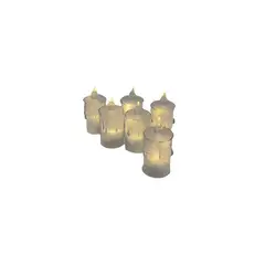 GENERICO - Pack 12 velas LED efecto llama 4x8,5 cm 2