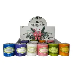 GENERICO - Pack 12 velas aromáticas surtidas 4