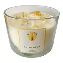 GENERICO - Velas aromáticas coco cuarzo citrino limón