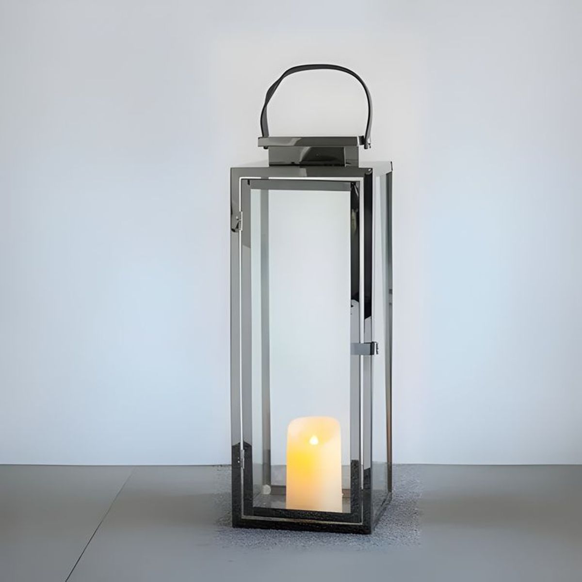 GENERICO - Farol con asa de cuero 50 cm