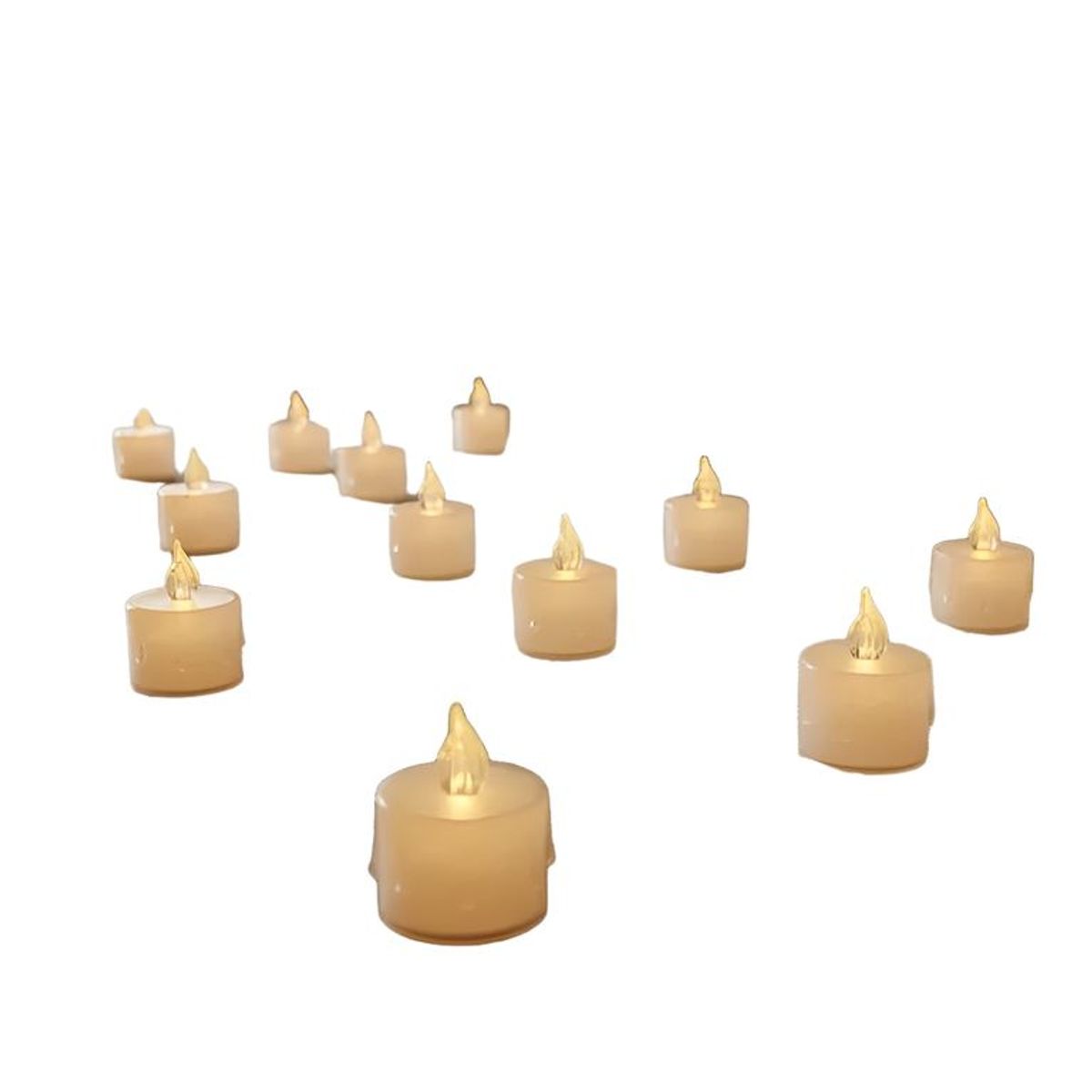 GENERICO - Pack 24 velas LED efecto llama blanco 4