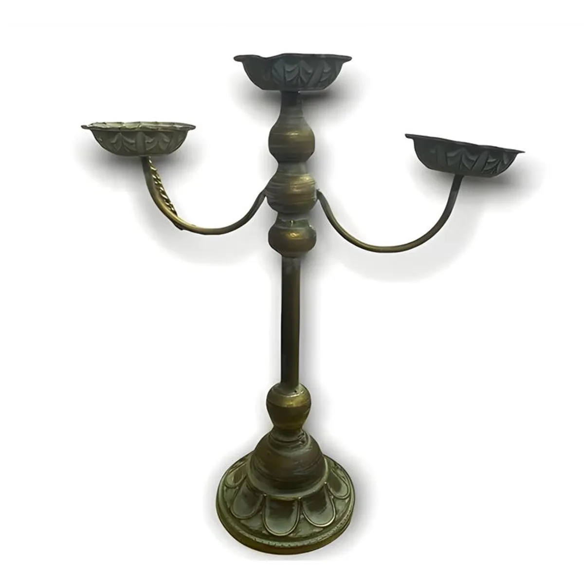 GENERICO - Candelabro vintage metálico 3 brazos cobre