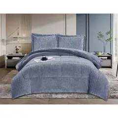 GENERICO - Cobertor Plumon Con Chiporro De 2 Plazas + 2 Fundas 230x250cm 100% POLIESTER