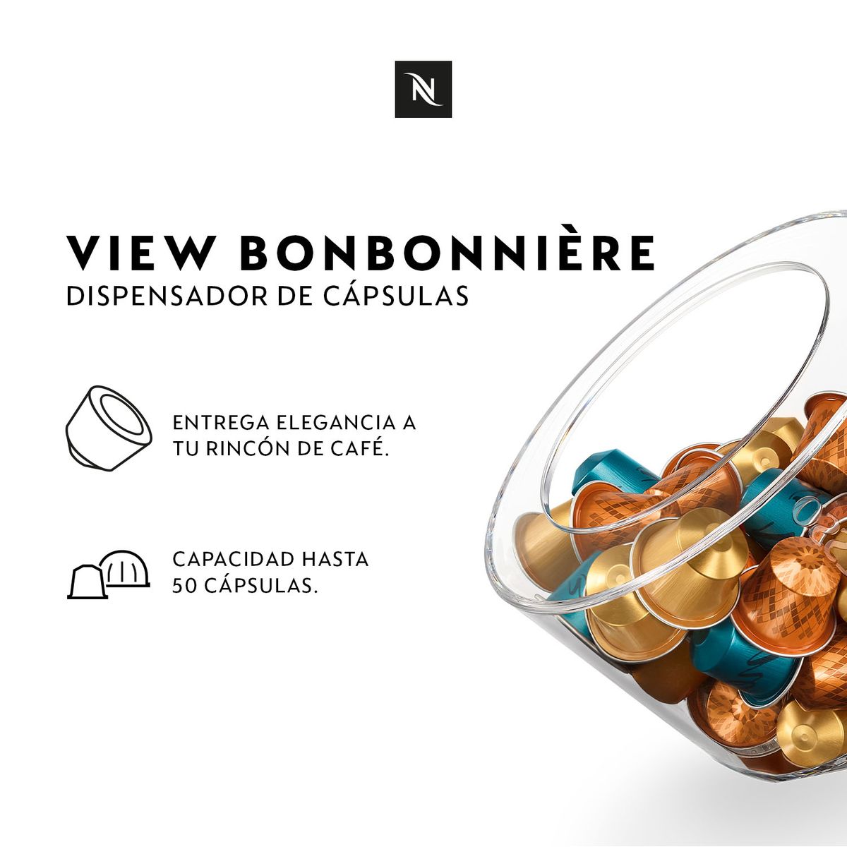NESPRESSO - Nespresso Contenedor De Capsulas View Bonbonniere Transparente
