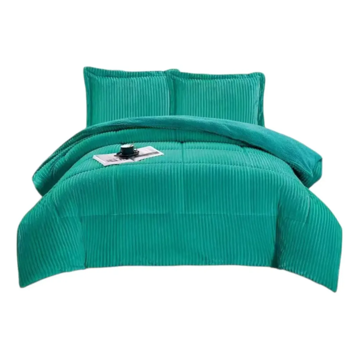 GENERICO - Cobertor Plumon Con Chiporro De 2 Plazas + 2 Fundas 230x250cm 100% POLIESTER