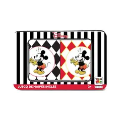 DISNEY - Juego de Mesa Naipes Caja Metalica - Mickey