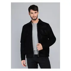 ARROW - Chaqueta Cuero Sintético Regular Fit Negro