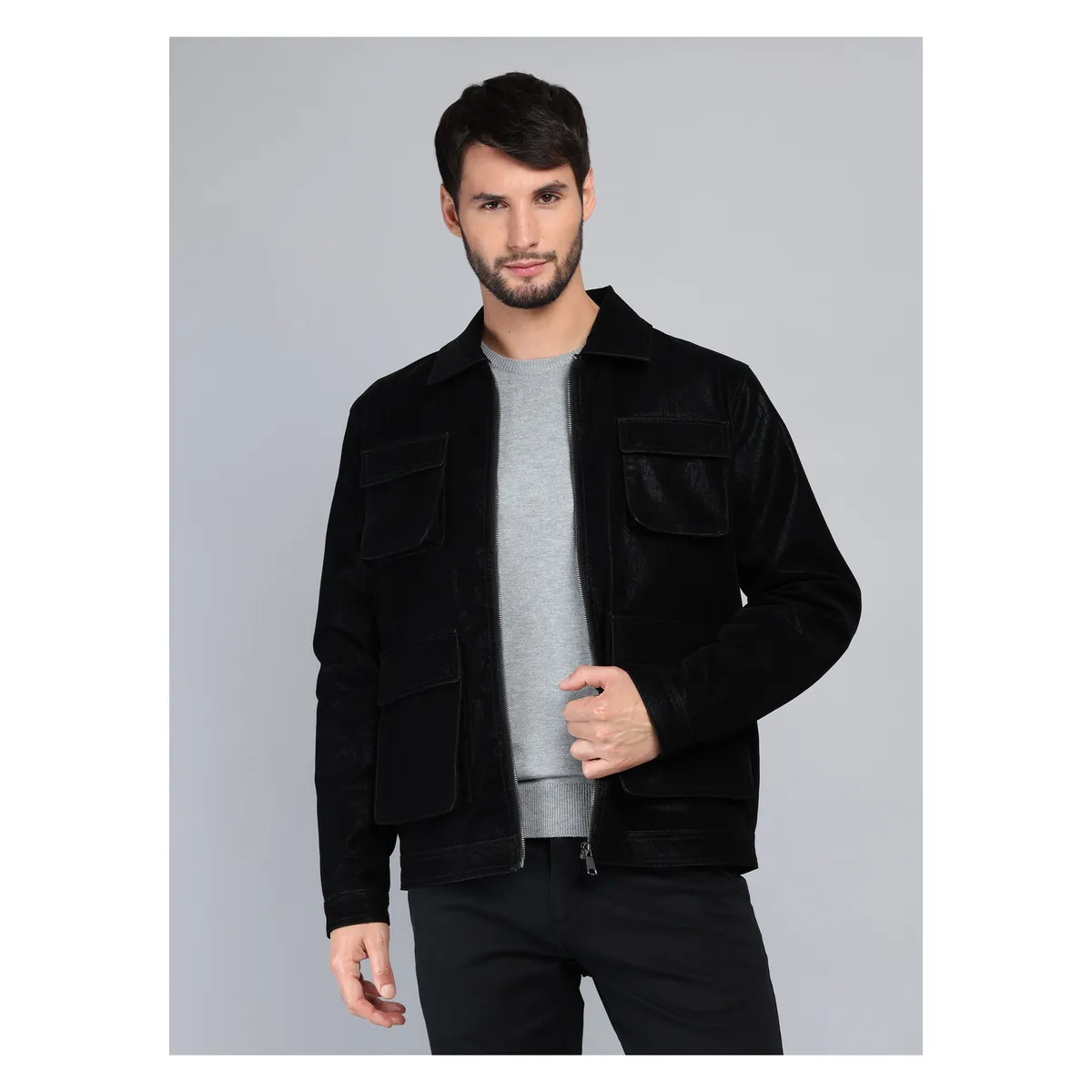 ARROW - Chaqueta Cuero Sintético Regular Fit Negro Arrow ARROW
