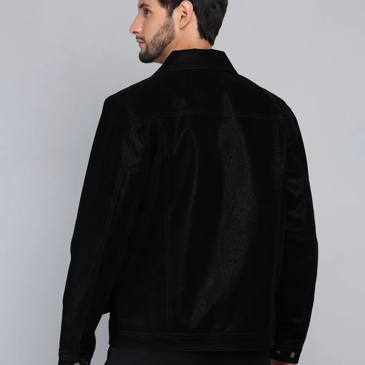 ARROW - Chaqueta Cuero Sintético Regular Fit Negro Arrow ARROW
