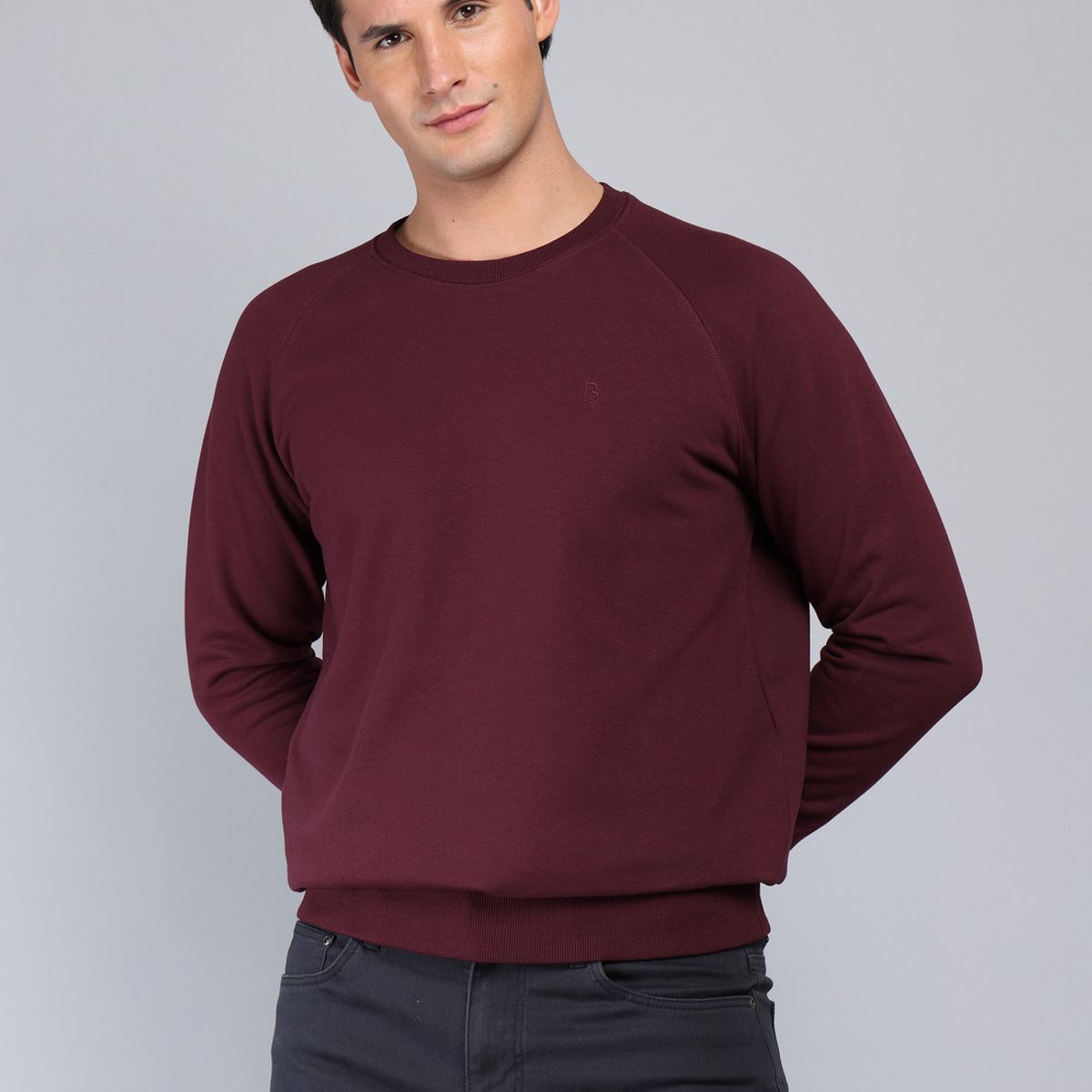 PIERO BUTTI - Polerón Cuello Redondo Regular Fit Burdeo Piero Butti PIERO BUTTI