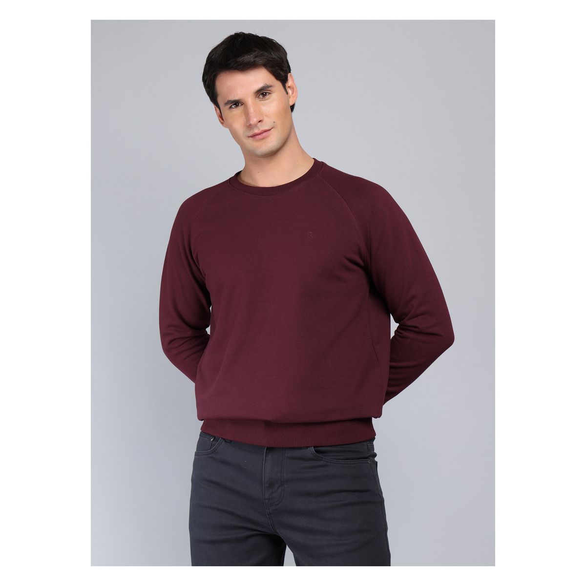 PIERO BUTTI - Polerón Cuello Redondo Regular Fit Burdeo Piero Butti PIERO BUTTI
