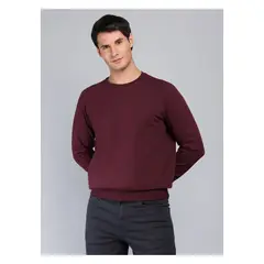 PIERO BUTTI - Polerón Cuello Redondo Regular Fit Burdeo
