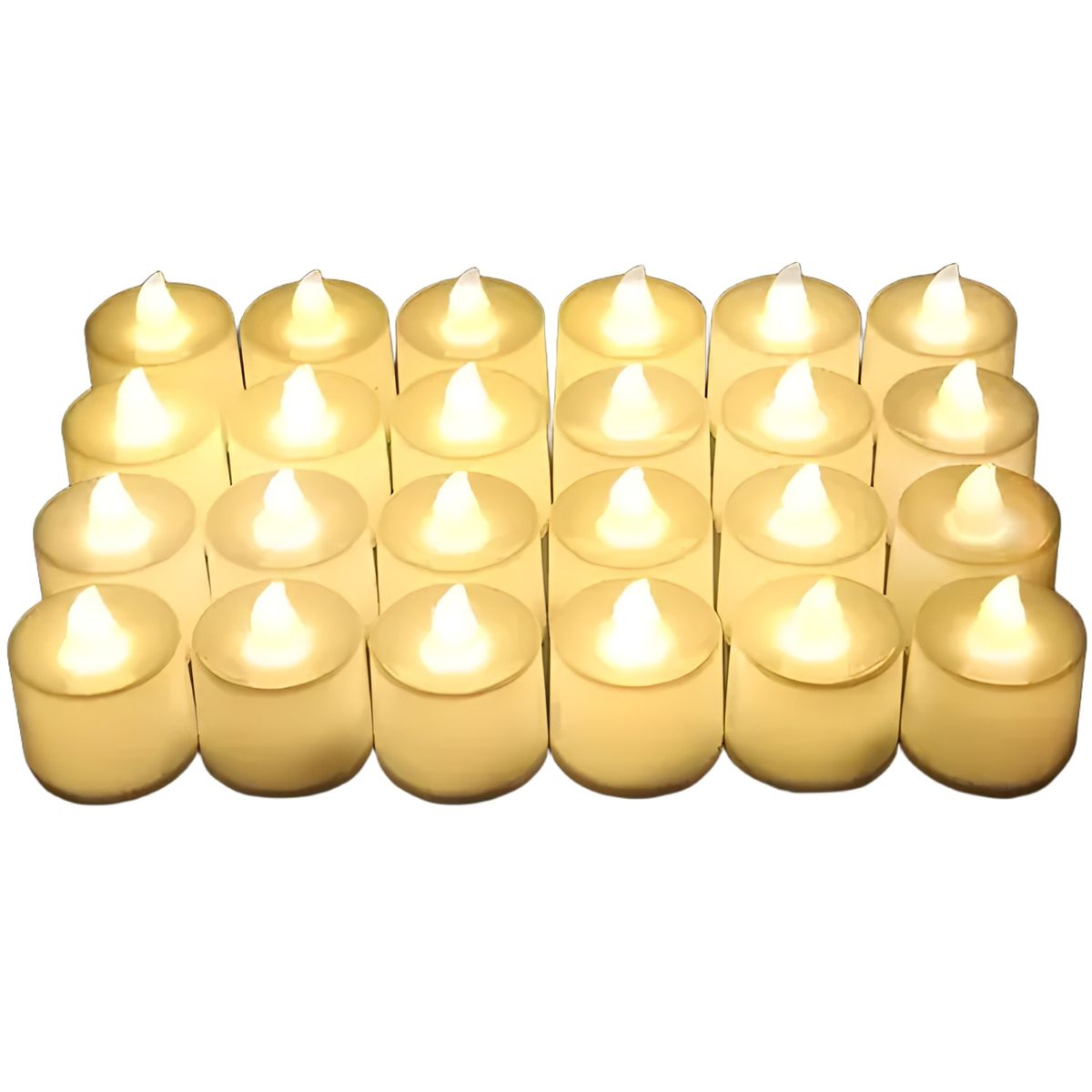 GENERICO - Pack 24 velas LED efecto llama 2
