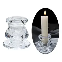 GENERICO - Candelabro vidrio base blanco