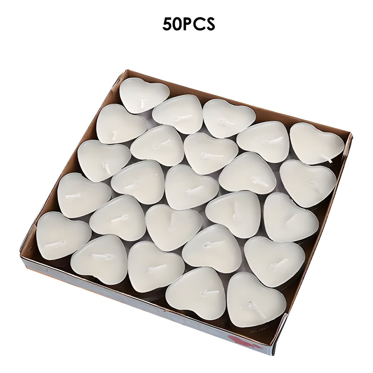 GENERICO - Velas flotantes pack 50 unidades blanco 2