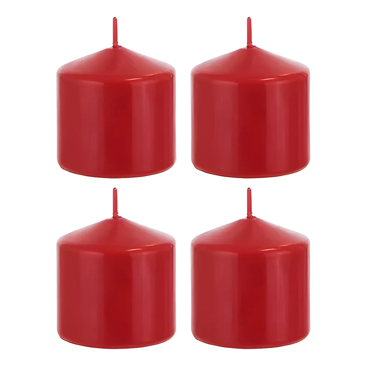 GENERICO - Pack 4 velas decorativas navidad rojo
